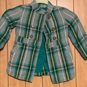 Plaid pea coat old navy toddler girls 3t